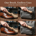 1PC Wood Shoe Brush Horse Hair Gentle Care for Leather Shoes Cleaning and Polishing Durable Cleaner for Men Women