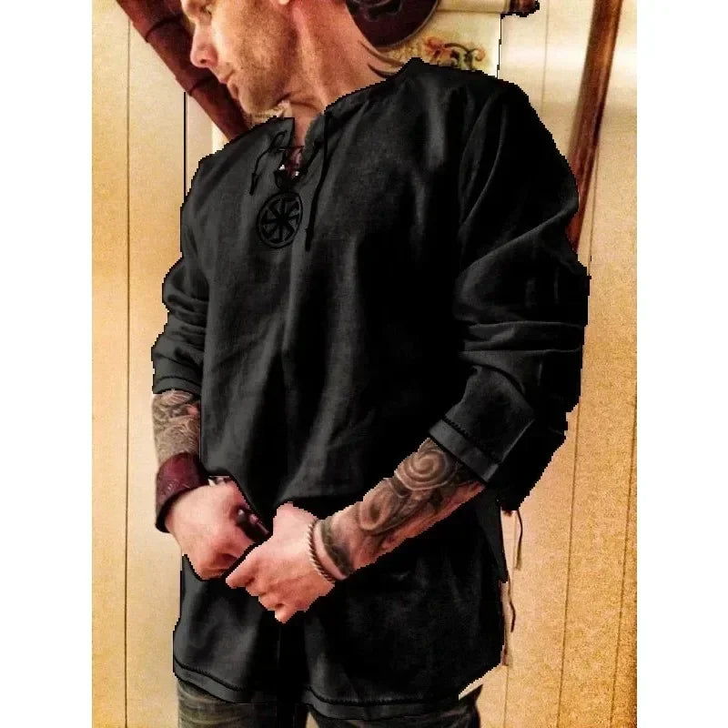 Medieval Pirate Tunic Top Halloween Costume for Men Adult | SAMAG