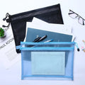 Nylon Mesh File Bag A4 A5 A6 Transparent Zipper Test Paper Information Bag Office Student Pen Bag Subject Bag Puzzle Storage Bag