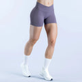 Vision Shorts 4.5'' Crossover Waist Seamless Yoga Shorts Hip Lifting Women Workout Gym Shorts Fitness Scrunch Bum Sports Shorts