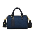 Patchwork Colorblock Mini Handbags For Women Denim Shoulder Cross Body Bags Casual Street Small Boston Bag 2024 Designer Purses