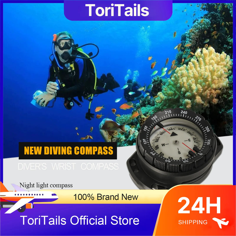 ToriTails 50m Scuba Diving Compass Multi - function Camping - View 2 | SAMAG