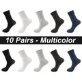 10Pairs/Lot Men Combed Cotton Socks Black Casual Business | SAMAG