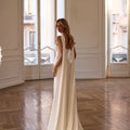 QICHE Pleat Elegant Satin Bride Gowns Strapless Mermaid - View 2 | SAMAG