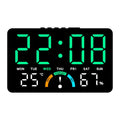 Digital Clock With Wide Screen Wall-mounted And Multi-function Desk Alarm Clock, With Date, Alarm, Thermometer, Hygrometer Clock