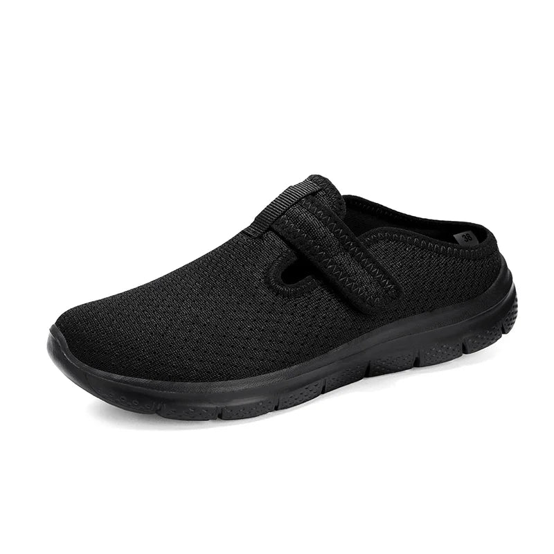 Big Size 43 44 Women's Adjustable Strap Breathable Mesh Slip on Mule Sneakers Lightweight Walking Backless Clogs Outdoor Indoor