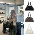 Korean Japan Ason Bag Street Style AS Leather Tote Handbag Large Capacity Motorcycle Wanderlust Mini Shoulder Bag Daily Use Bag