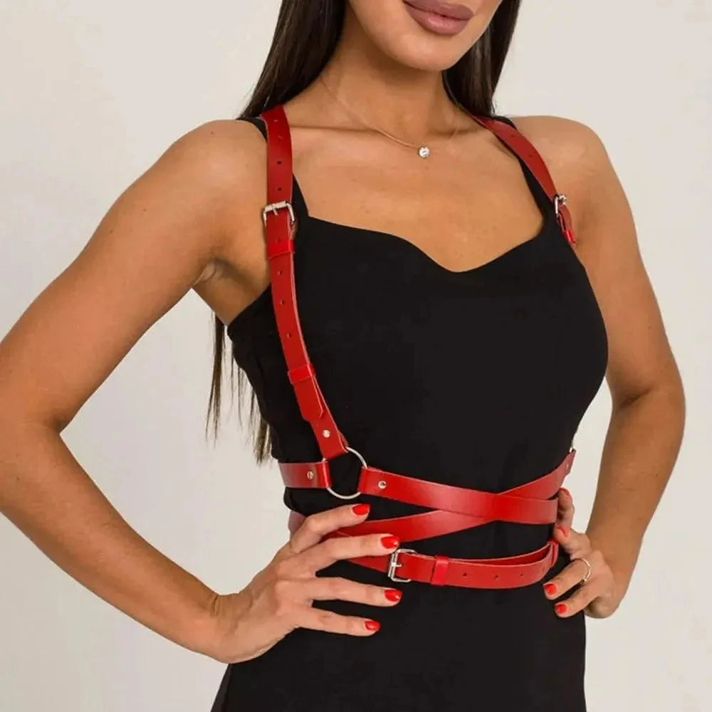 Fashion Belt Street Style Bondage Corset Belt Goth Suspender for Women Casual WildDecoration Waistband Punk Clothing Accessoly