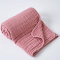 6-Layer Pure Cotton Bubble Muslin Baby Blanket Soft Comfortable Infant Gauze Bath Towel Kids Swaddle Wrap Receiving Bedding