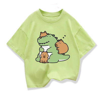 Children's T - Shirt Capybara Printed Baby Cartoon Boys | SAMAG