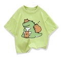 Children's T-Shirt Capybara Printed T-shirts Baby T-Shirt Cartoon Boys Summer Clothes O-Neck Kids Shirt Fashion Child T-Shirt