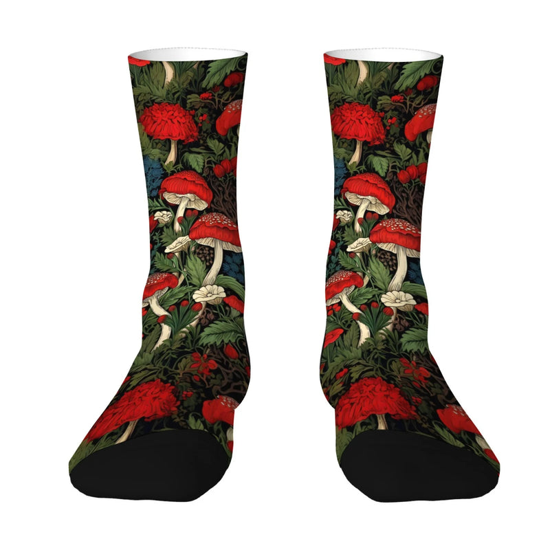 Red Mushroom Men's Socks Novelty Fashion Sports Elastic | SAMAG