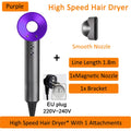 7 in 1 Hair Dryer Professional with Cold Hot Air Functionality Negative Lon Blow Quick Dry Leafless Salon Home Hairdryer