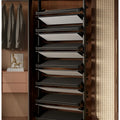 Built-in Height Adjustable Shoe Cabinet Closet Space Saving 360° Rotating Shoe Rack, Multi-layer Shoe Holder Storage Organizer