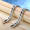 Factory Price S925 Sterling Silver Horse Whip Bracelets Crimped Cuban chain Rough Style Domineering Retro Handmade Jewelry