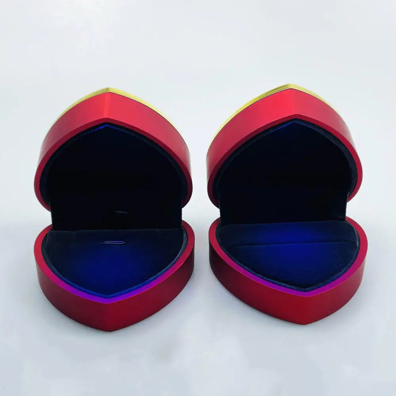 Led Jewelry Ring Box With Llight Luxury Crown Earrings Pendant Storage Display Proposal Wedding Gift Box Jewelry Organizer Box