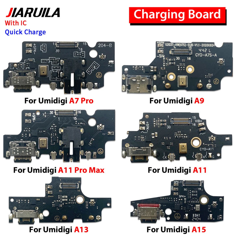 For Umidigi A5 A7 A7S A9 A11 A13 A13S A15 A11 Pro Max USB Charging Board Flex Cable Port Phone Microphone Charger Flex Connector