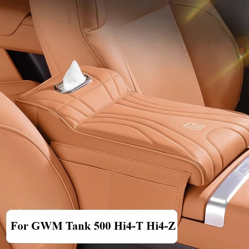 For GWM Tank 500 Hi4-T Hi4-Z 2025 2024 Armrest Box Height Pad Special Central Elbow Support Tissue Box Storage Box