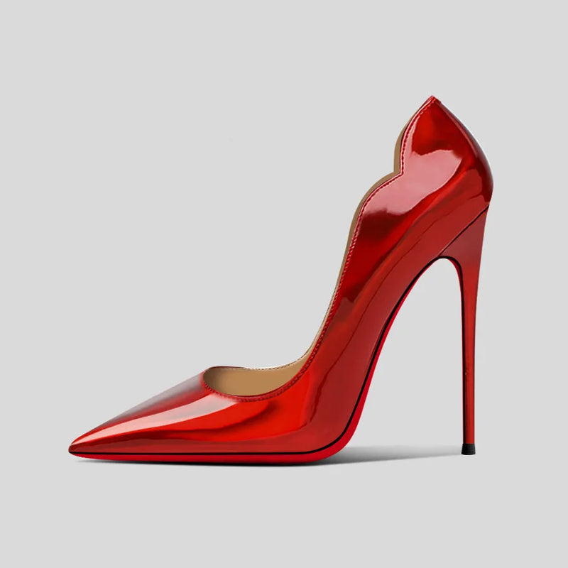 New Black High Heels for Women with Slim Heels, Pointed and sexy Professional White Plus Size Single Shoes