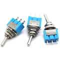 10pcs ON-OFF-ON / ON-ON Miniature Toggle Switches Mini MTS-102 103 202 203 Power Button Switch Car