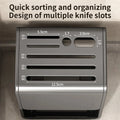 Countertop & Wall Mount Gray Kitchen Rack Integrated Knife Chopstick Dual Purpose Storage Holder - View 3 | SAMAG