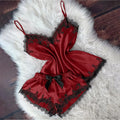 Sexy Lingerie Women Sleep Wear Camisole Bow Shorts V-Neck | SAMAG