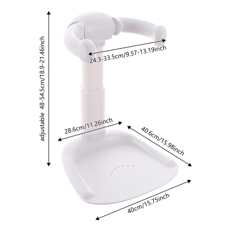 Baby Bathing Stand, Baby Bath Tub, Toddler Bath Seat, Adjustable Shower Tower with Anti-Pinch Design, Non-Slip Base, Shower Head Holder, Ergonomic Support for Infant 6-36 Months