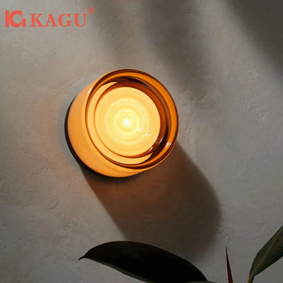 Modern Circular Wall Lamp LED Glass Sconce Living Room | SAMAG