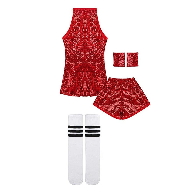 LOlanta 5 - 12 Years Girls Sequins Cheerleading Dress - View 15 | SAMAG
