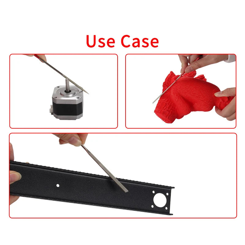 10pcs 3D Model File Cutter Scraper Engraving File Needle Deburring Kit Sanding Tools DIY 3D Printer Parts Grinding Trimming Tool