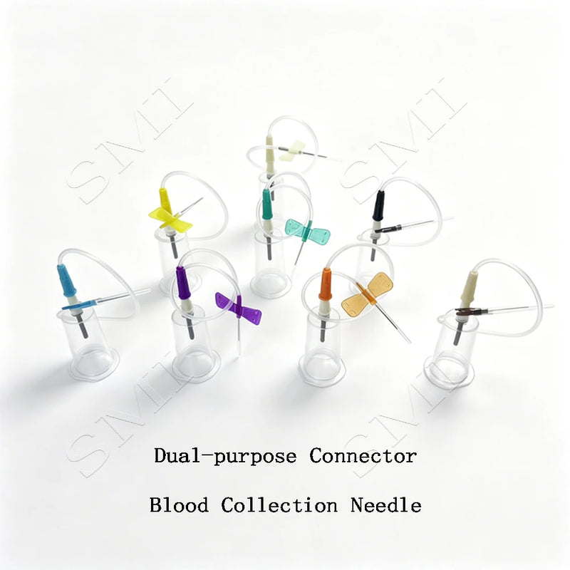 50-Pack Disposable Blood Collection Kits with Dual-Use Needles and Holder, Sterile Blood Collection Combo