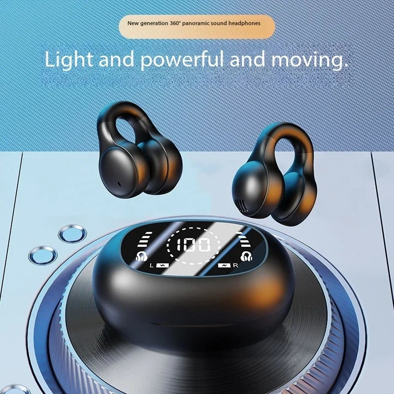 Hot OWS Ear Clip Bone Conduction Wireless Bluetooth Earphone High Sound Quality Sport Game Sleep Earbud Stereo Sound Headphone