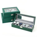 DELESYS Green Dust-proof Watch Jewelry Box With Zipper Watch Gift Box With Lock Jewelry Display Box Gift Box Birthday Present