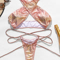 Snake Skin Mini Micro Thong Bikini Women Swimwear Female | SAMAG