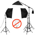Softbox Lighting Kit Photography Studio Boom Arm for Video & YouTube Continuous Lighting Professional Lighting Set Photo Studio