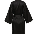 Solid Satin Night Robe, Elegant Half Sleeve V Neck House | SAMAG