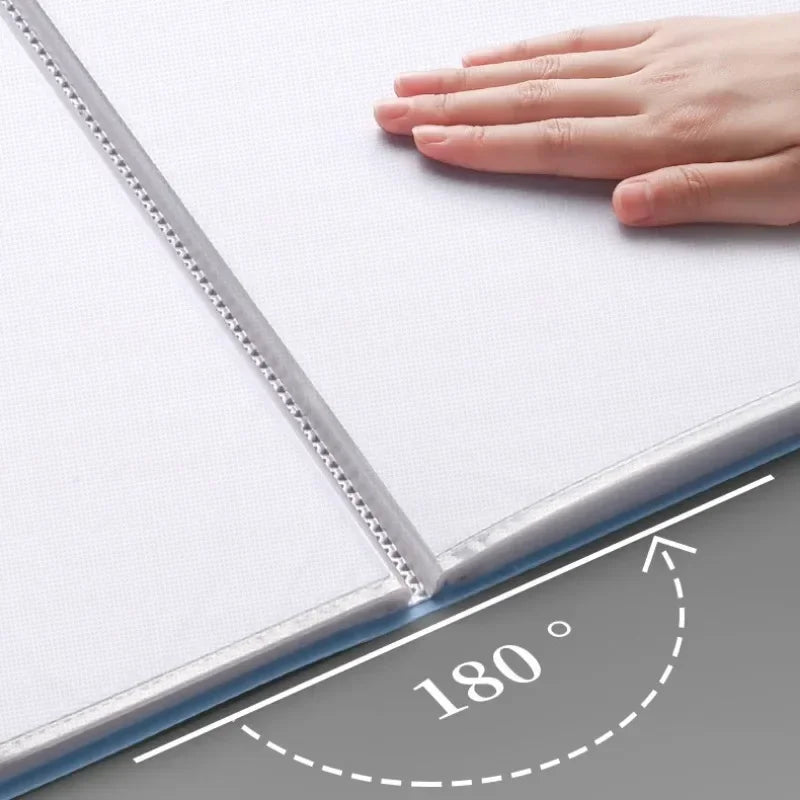 A4 Thickened Folder 100 Pages Information Book Large Capacity Diy File Folder Multifunctional Document Organizer Desktop Storage