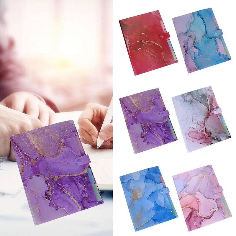 Multi Layered Document File Folder Paintings Collection Book Archives Bag Binder Contract Clamp School Office Business Supplies