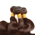 Dark Brown Bundles Color #4 Body Wave Human Hair Bundles Chocolate Brown Double Weft Brazilian Human Hair Sew-In Weave Extension