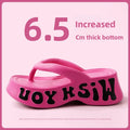 Women's Summer Fashion EVA Platform Slippers Wedge Heel Sandals Letter Print Thick Bottom Non-Slip Beach Slides