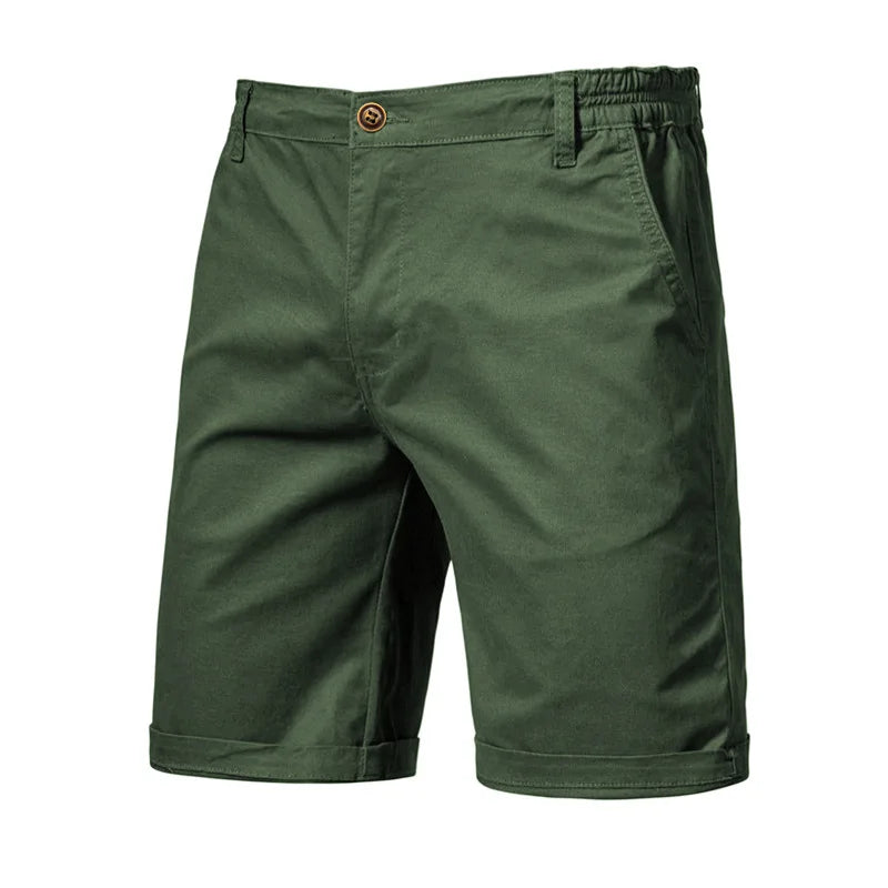 Summer Men's Shorts Solid Color Mid-Waist Elastic | SAMAG