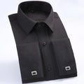 M~6XL Men's French Cuff Dress Shirt White Long Sleeve | SAMAG