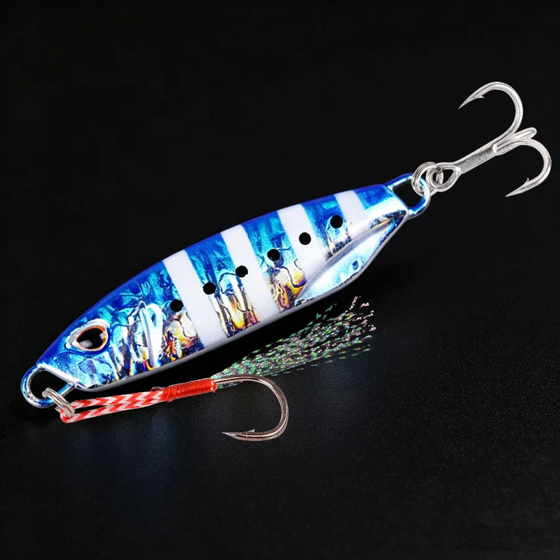 Long Cast Metal Bait Spinner Spoon Sea Fishing Lures Jigs | SAMAG