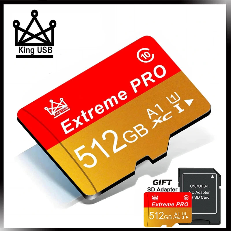 Class 10 Micro TF 256GB 512GB 64GB 32GB Memory 16GB 8GB High Speed Flash A1 Mini TF SD Card for Smartphone Camera Mobile Storage