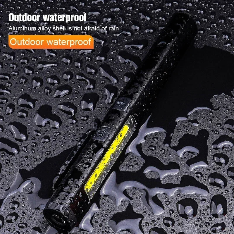 KDULIT 4 in 1 Multifunctional LED Pen Flashlight Built in 800mah Battery USB Rechargeable with Magnetism Work Repair Lantern