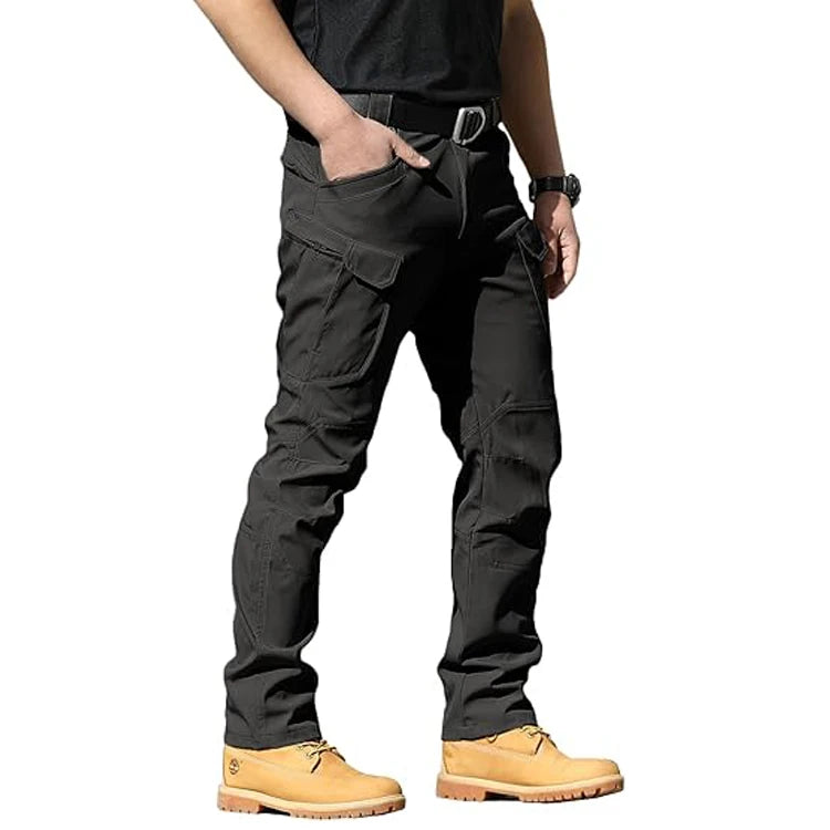 Cargo Pants Hiking Men Outdoor Waterproof Multi-pocket Tactical Trousers Camping Spring Autumn Combat Rip-Stop Work Pant