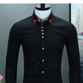 Spring/Fall Men's Slim Fit Long Sleeve Shirts Free Iron | SAMAG
