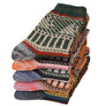 5pairs Unisex Ethnic Style Vintage Thick Wool Warm Crew | SAMAG