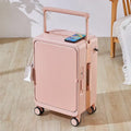 COLENARA 20 Inch Charging Luggage Aluminum Frame Boarding Case 25 Inch Front Opening Laptop Women's Trolley Travel Suitcase