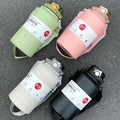 2L/ 67.63oz Large Capacity Stainless Steel Insulated Tumbler with Handle, Ice-Keeping and Thermal Straw, Sports Water Bottle